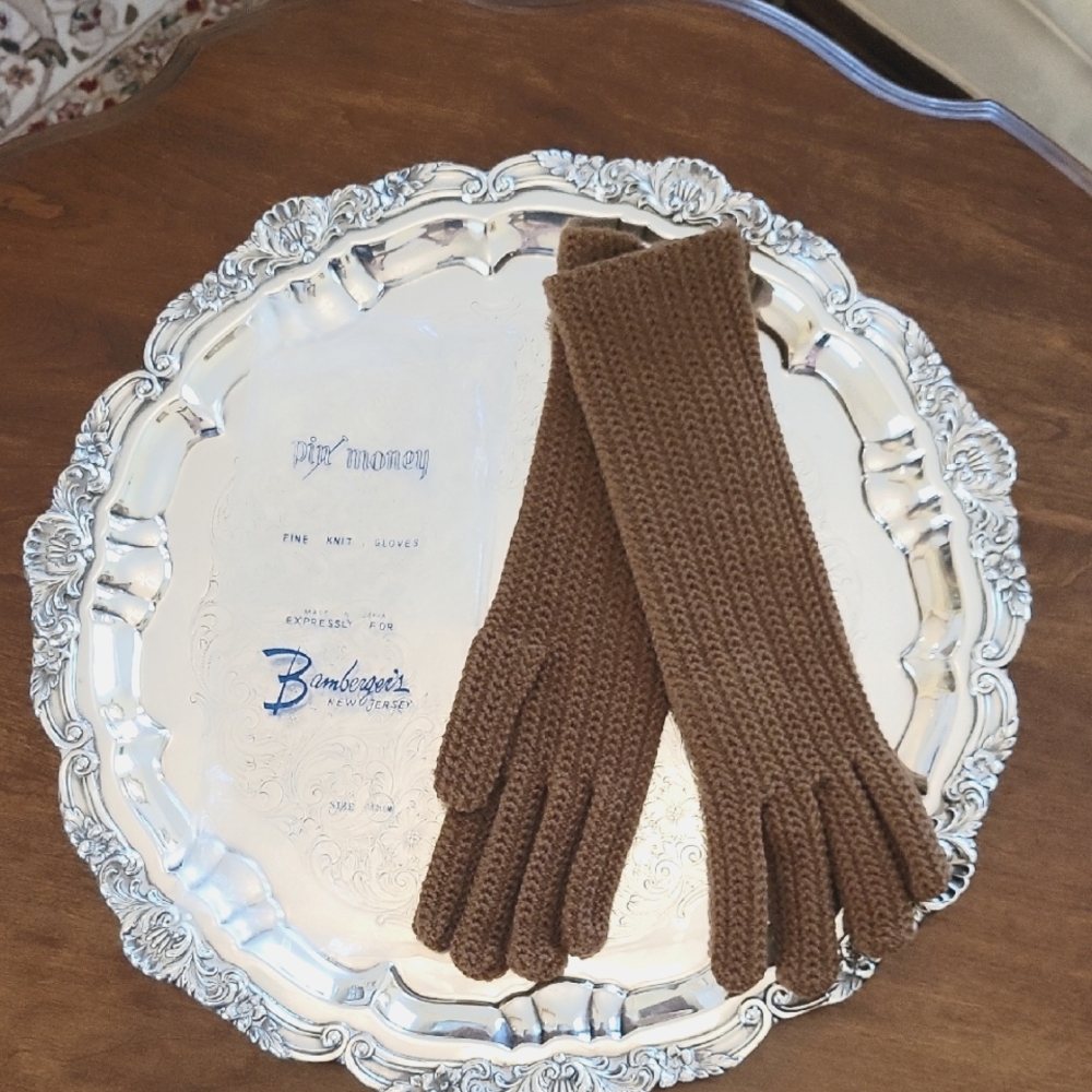 Vtg Pin Money Knit Gloves